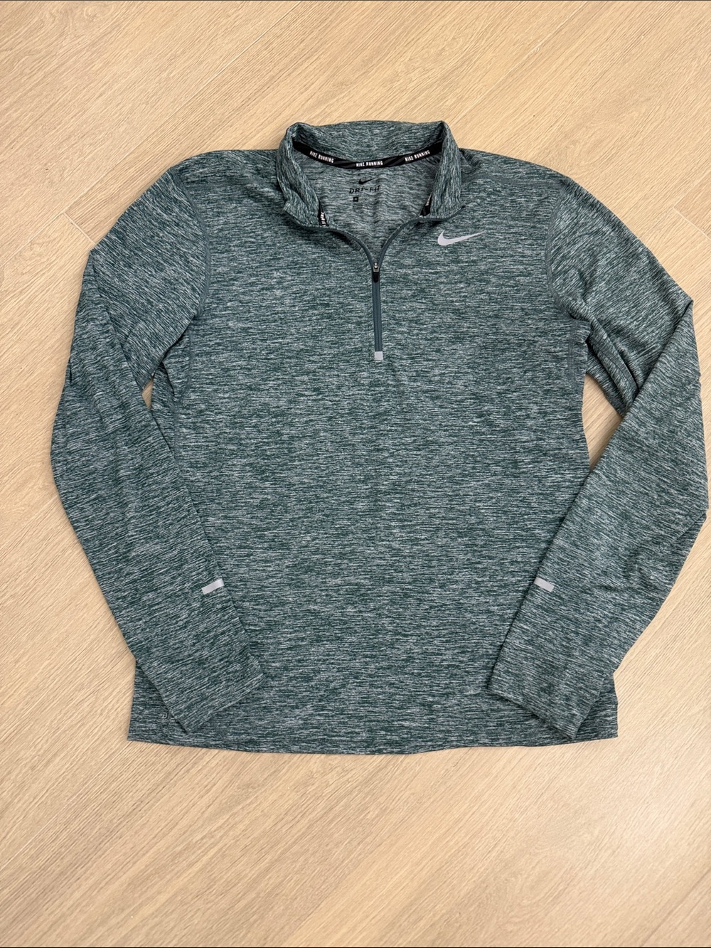 Men’s Nike Heathered Forest Green Quarter-Zip Performance Top